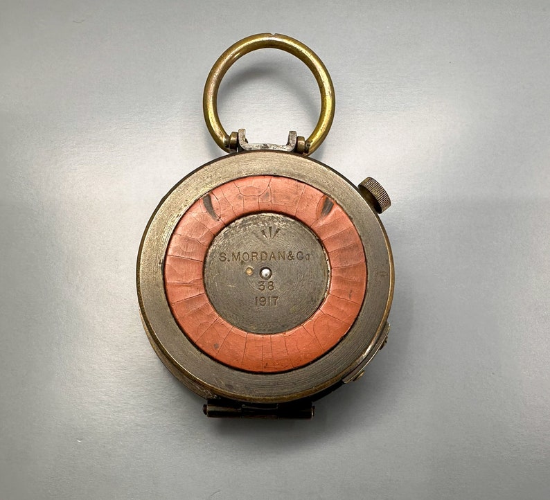 Antique Sampson Mordan & Co Military Pocket Compass, Serial No. 38 image 4