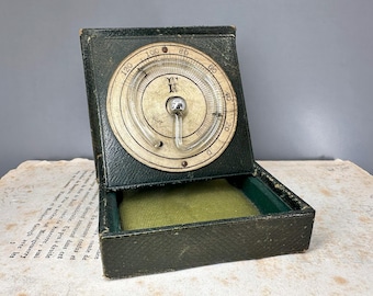 Victorian Pocket Thermometer: Antique Fahrenheit Thermometer in Leather Case