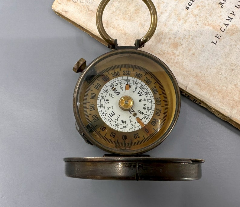 Antique Sampson Mordan & Co Military Pocket Compass, Serial No. 38 image 2