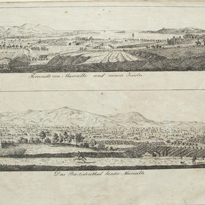 Antikes französisches Stadtpanorama, Marseille, Provence, Frankreich, Stadtansicht