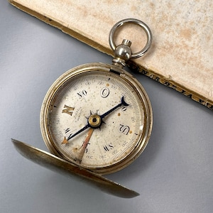 Antique Swiss/German Pocket Compass F. W. KREIS (a jeweler in Berlin)