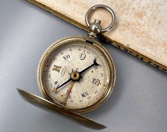 Antique Swiss/German Pocket Compass F. W. KREIS (a jeweler in Berlin)