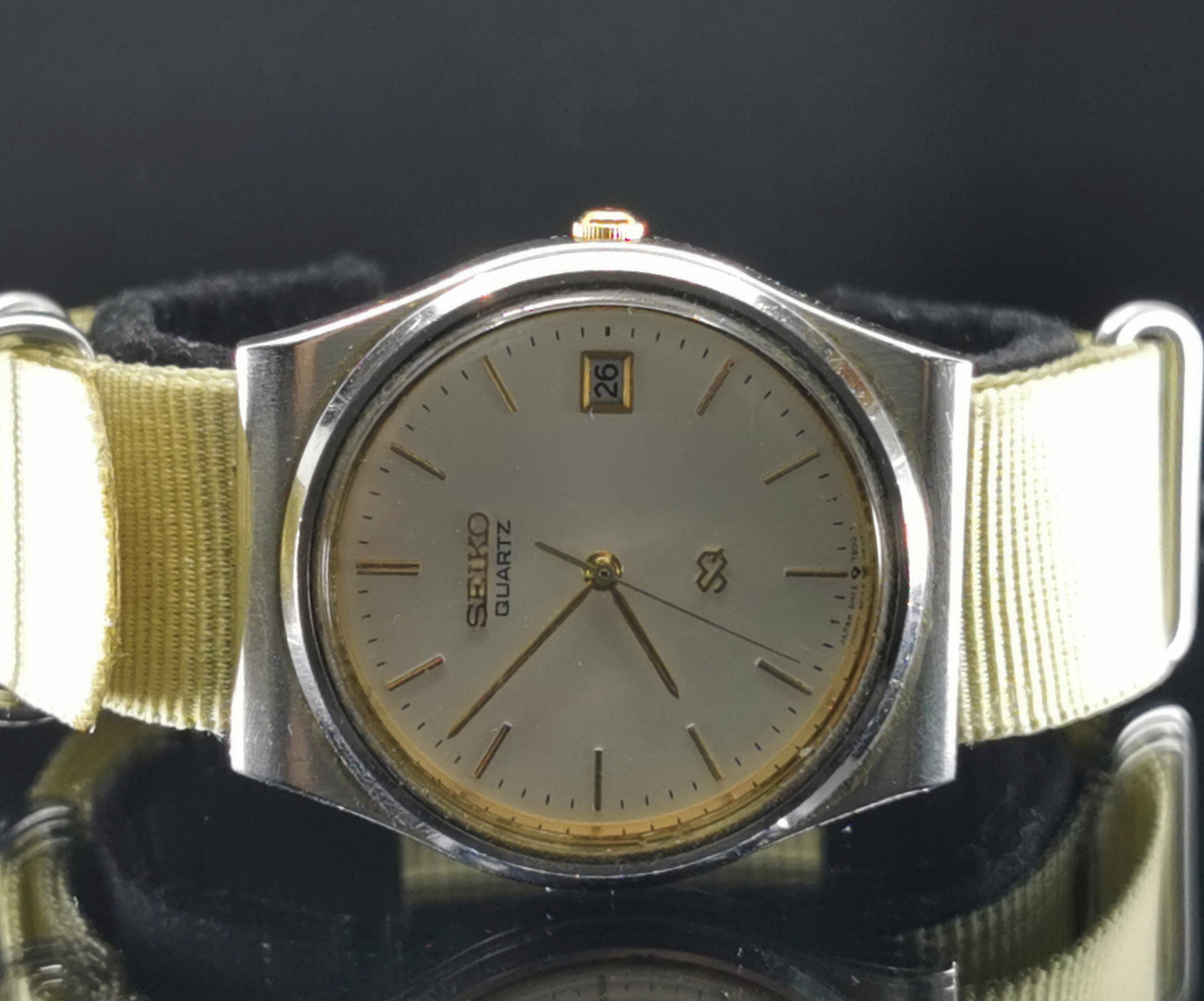 1987 Seiko SQ 5H22-7A6A Day Date Unisex Vintage Watch Made in | Etsy  Singapore