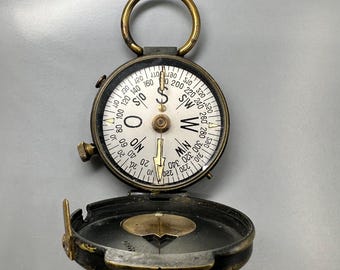 Antique WWI Swiss Military Pocket Compass by Luneau & Coffingnon