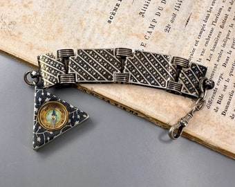 Antike Kompasskette, Vintage Kompass, Kompass Halskette Anhänger