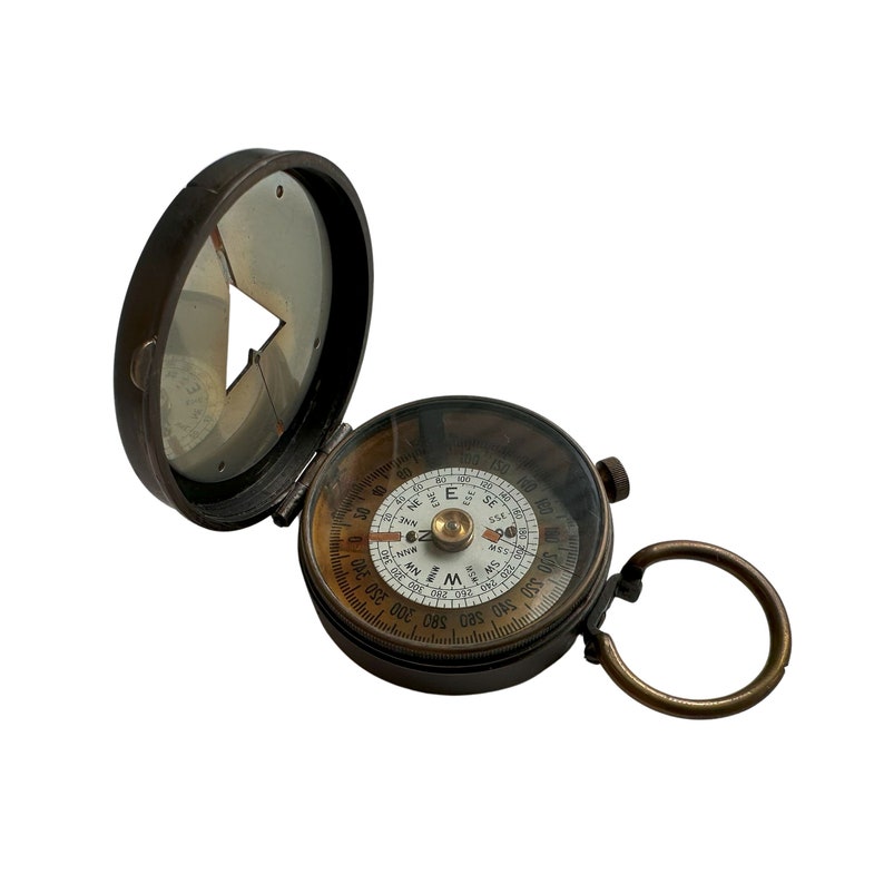 Antique Sampson Mordan & Co Military Pocket Compass, Serial No. 38 image 5