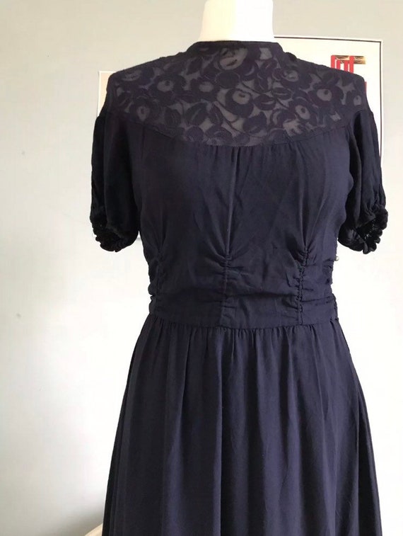 Vintage 1940s evening dress rayon