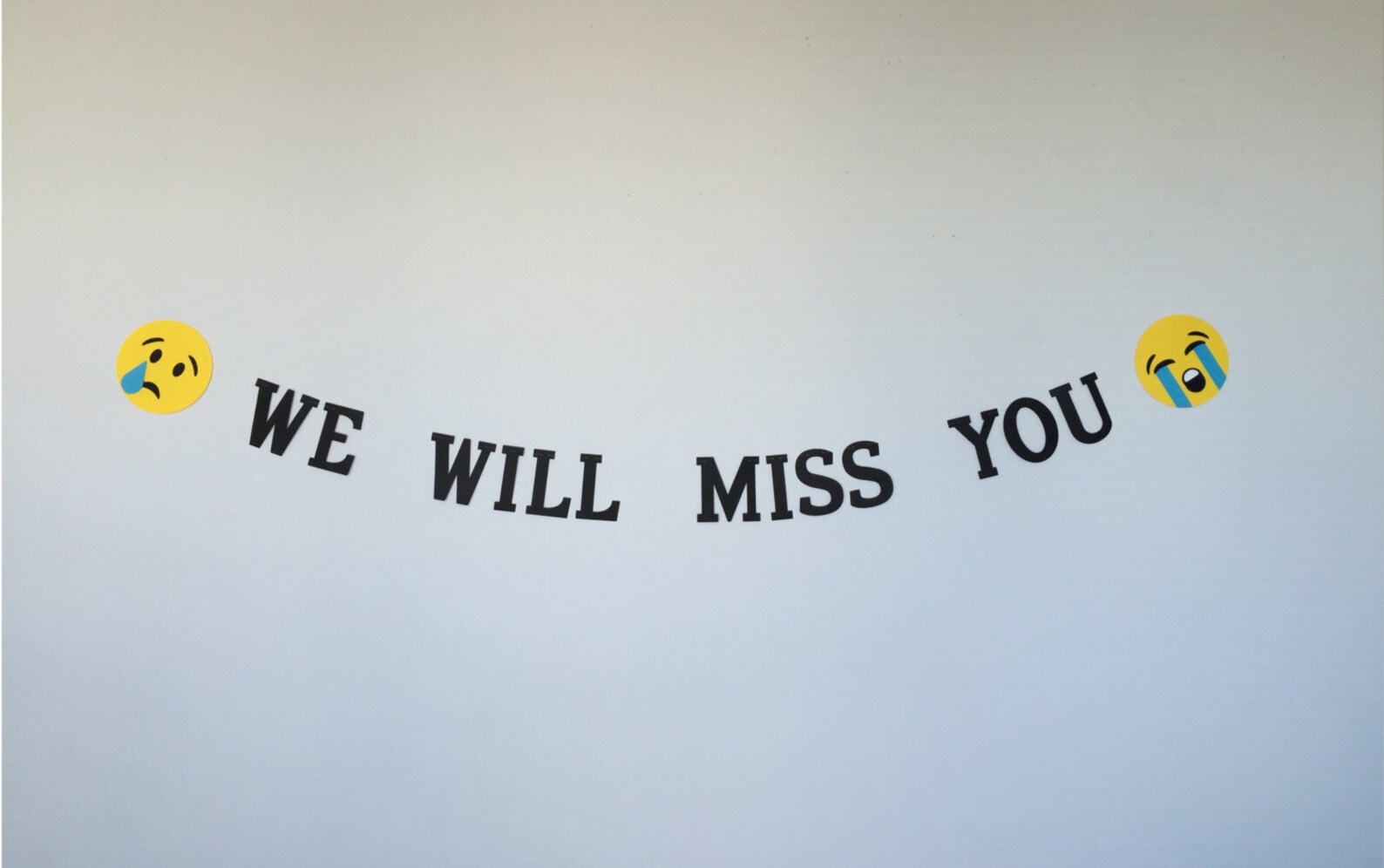 We will miss you banner decoration decor garland sign die cut etsy