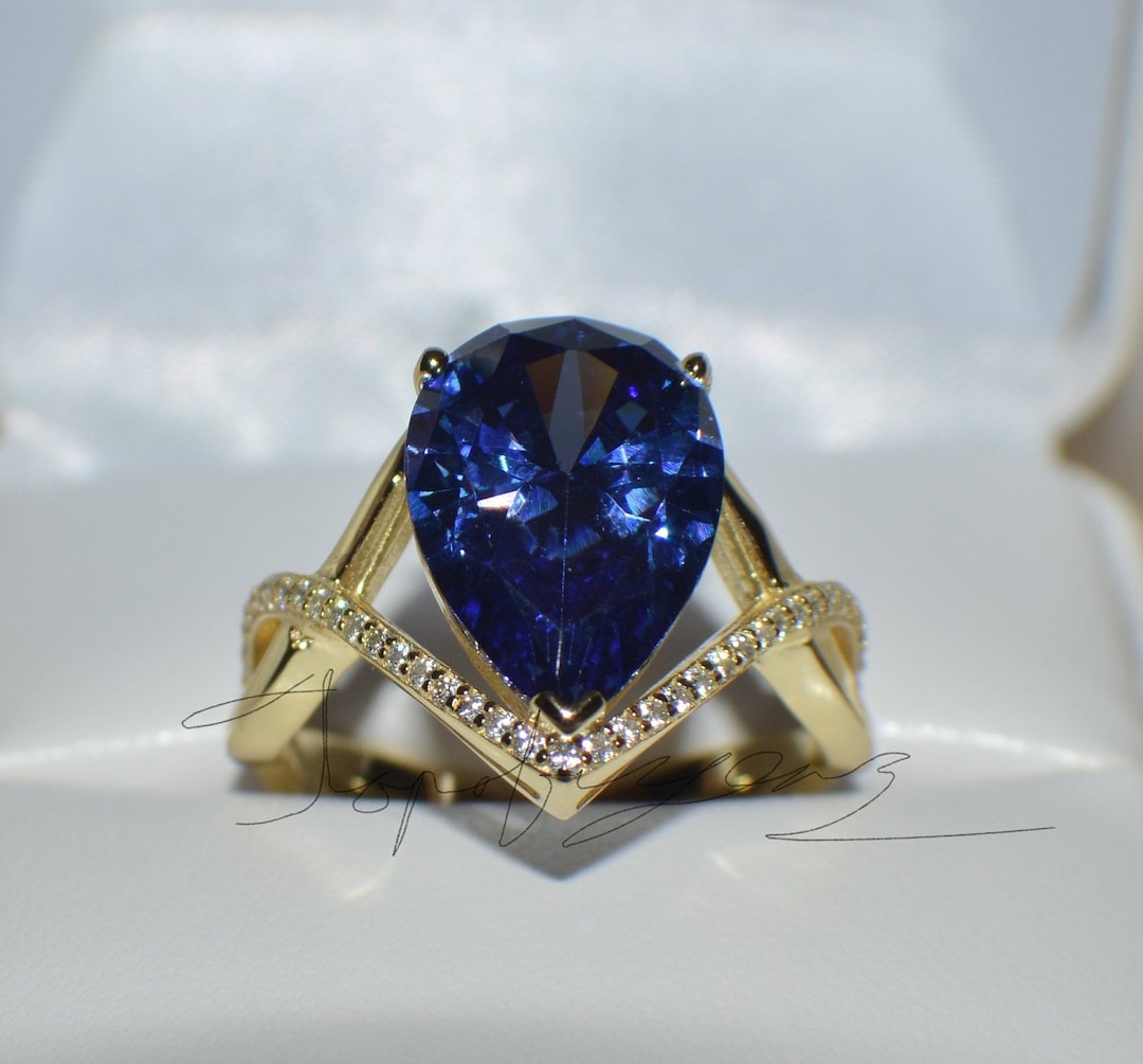 Sterling Silver Promise Ring With Simulated Tanzanite Heart – Size 11 Band, .925 Silver - View #7