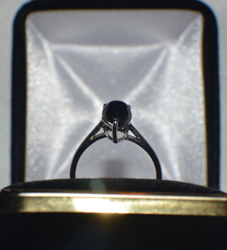 Natural Indian Black Diopside in Platinum Overlay Sterling Silver Gorgeous 1.25ct
