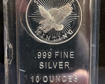 10 Troy oz Proof Like Sunshine Mint .999 Fine Silver Bar Mint Mark SI Sealed