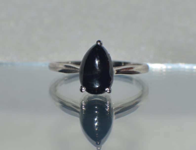 Natural Indian Black Diopside in Platinum Overlay Sterling Silver Gorgeous 1.25ct