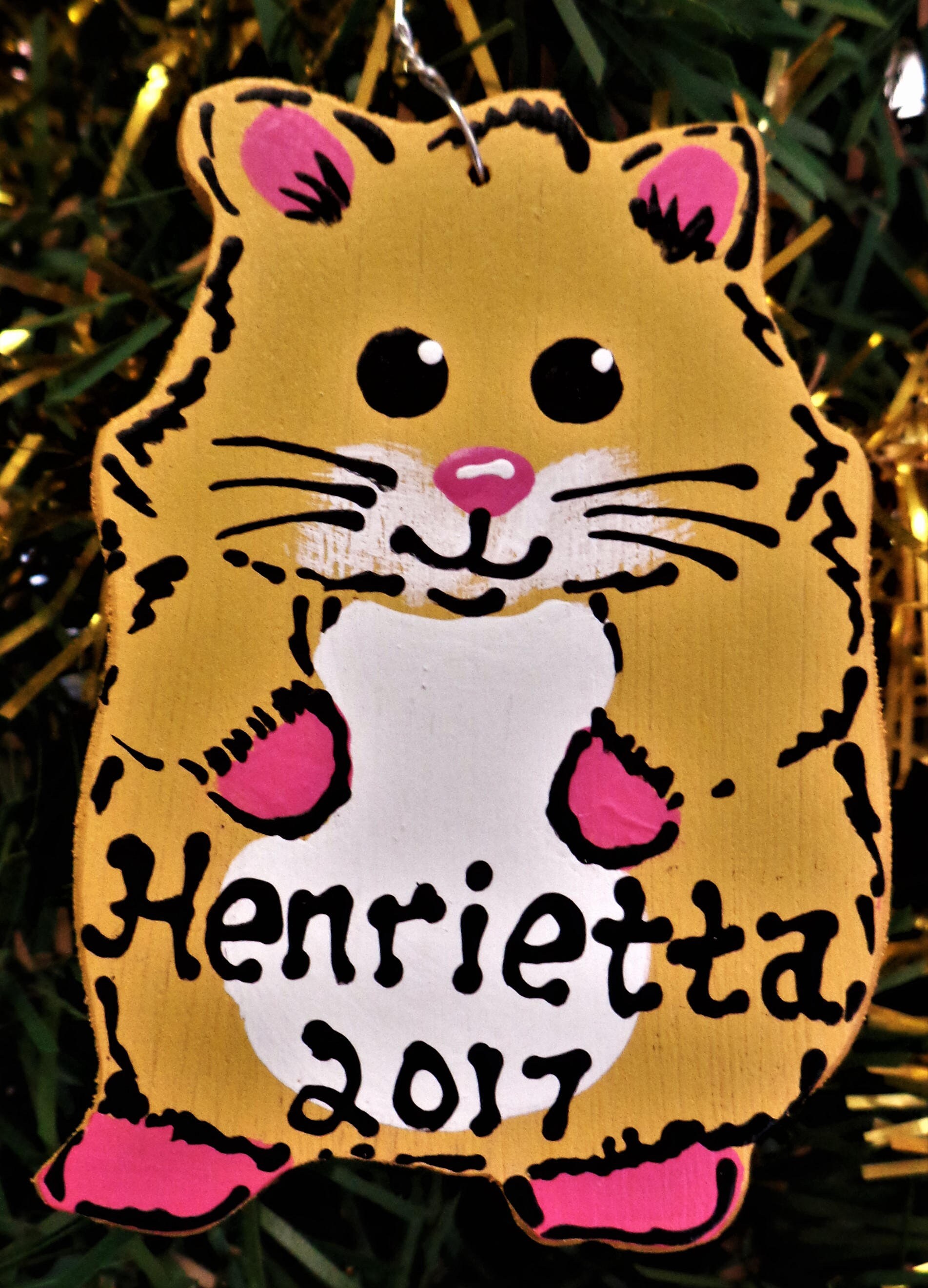 hamster ornament personalized