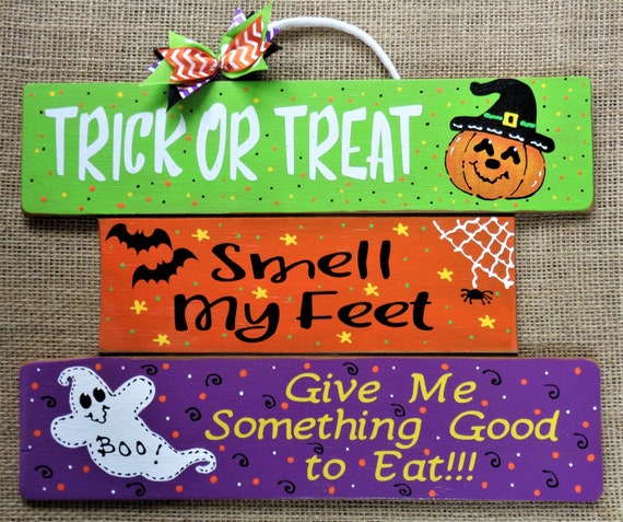 One Piece Sign Trick Or Treat Smell My Feet Give Me Something Etsy
