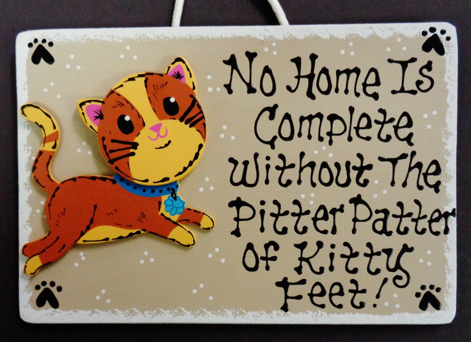 CAT Pitter Patter Kitty Feet SIGN Kennel Groomer Pet PLAQUE Etsy