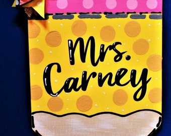 Teacher Sign School Teacher Name Sign Gift For Teacher Classroom Teacher Sign School Sign Teacher Wall Decor Classroom Name Sign