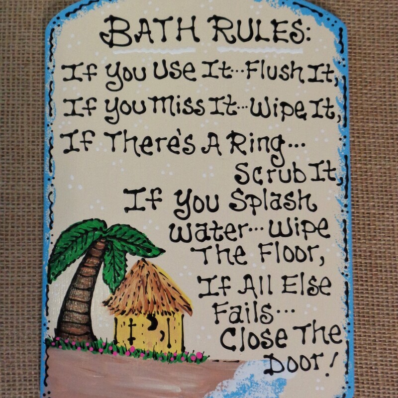 Hawaiian Bathroom Signs - Etsy