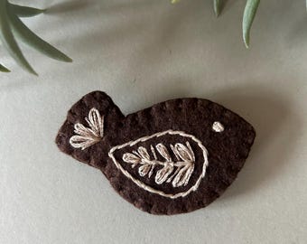 Little Felt Bird Brooch