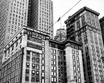 Structure- Fine Art B&W Photograph Featuring the Penobscot Blg. in Detroit's Financial District. Awarding Winning Photograph, My Detroit.