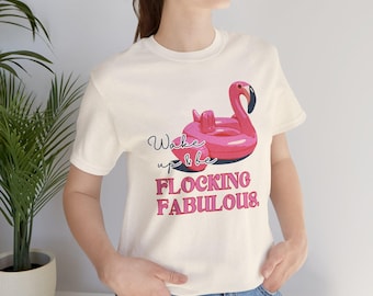 Flamingo Shirt, Flocking Fabulous Shirt, Tropical Bird Lover Gift, Summer Vibes Top, Flamingo Graphic Tee, Pink Flamingo Clothing, Beach Top