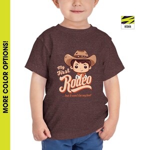 My First Rodeo Toddler Tee, Rodeo/Cowboy/Wild West/Western Birthday Outfit, Short Sleeve Tee, Toddler Rodeo First Birthday Party Shirt