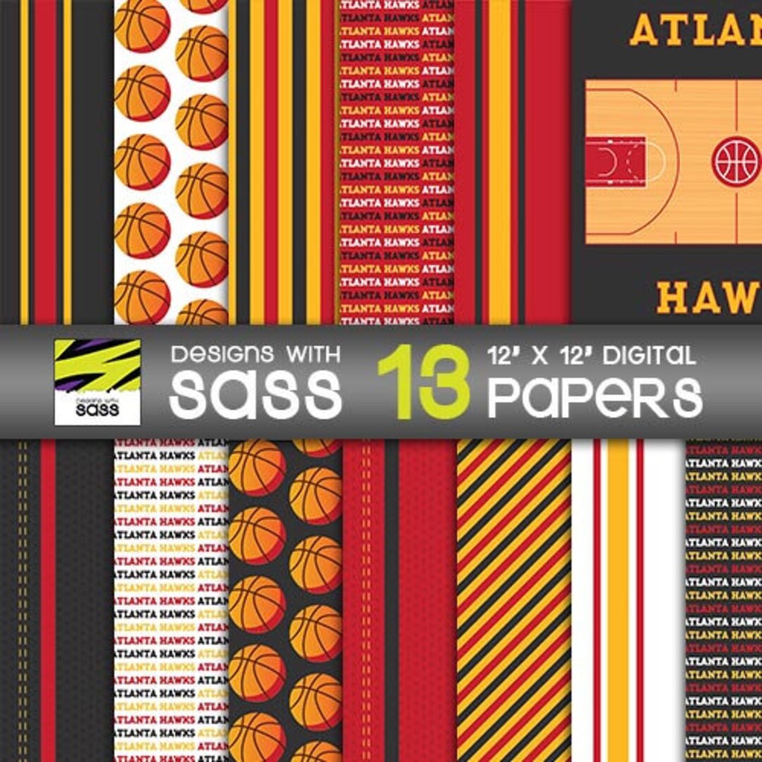 NBA Atlanta Hawks Black/Red Digital Panel Pant
