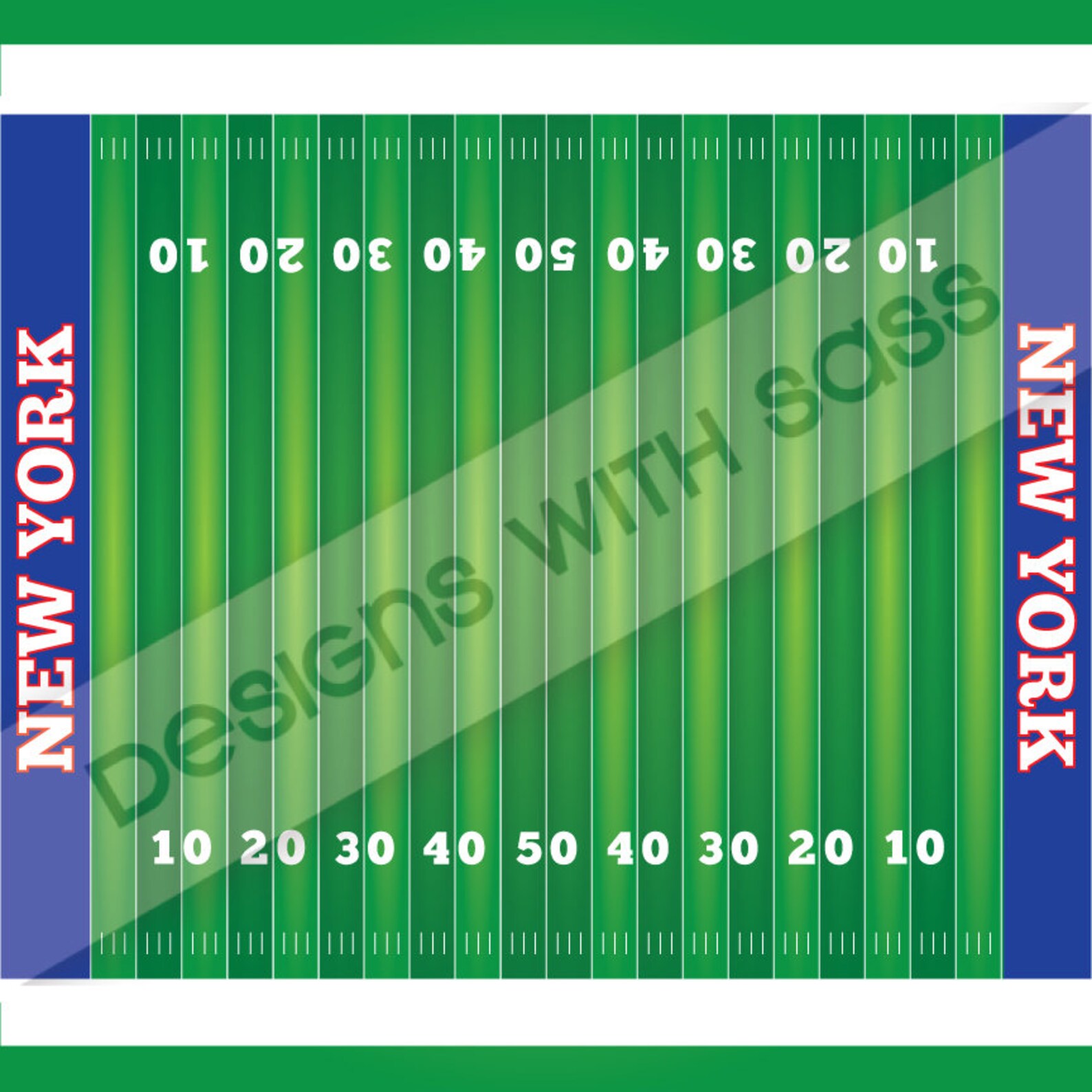 Digital Paper New York NYC Football Sports Red White Etsy