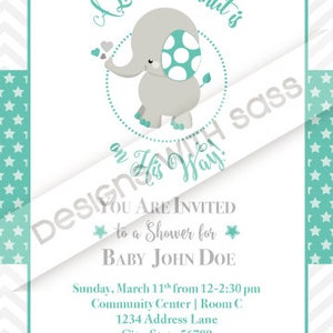 Printable Baby Elephant Little Peanut Baby Shower - Etsy