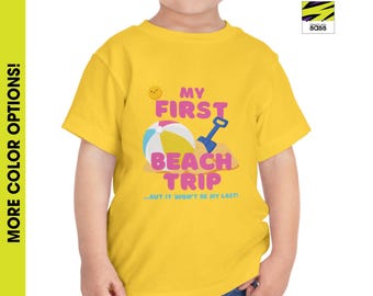 Toddler First Beach Trip T-shirt My First First Beach Trip Shirt Toddler Tee for Kids First Beach Vacation Shirt, Summer Beach Shirt