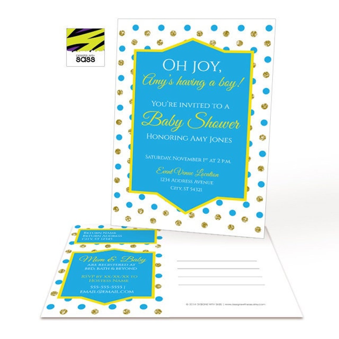 Printable Baby Shower Invitation Oh Joy It's a Boy Etsy