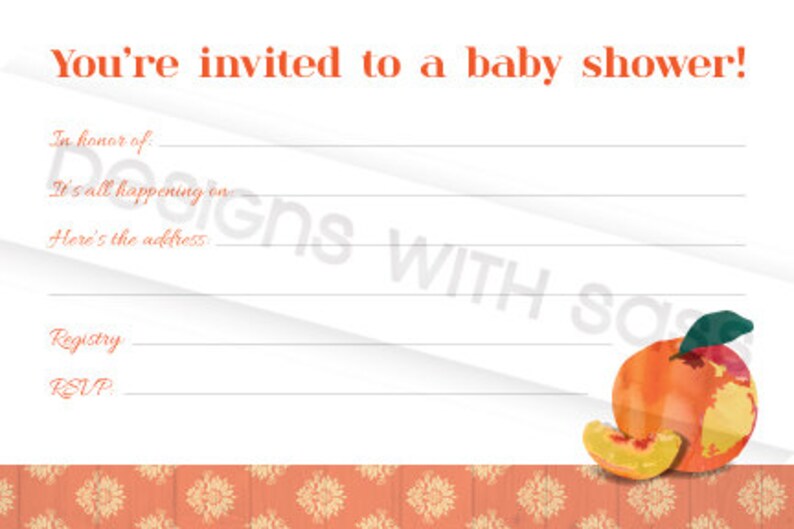 Ready to Print Baby Shower Invitation Baby Girl Baby Boy Etsy