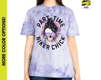 Damen Biker Chick Shirt für die Bike Week Teilzeit Biker Küken Schädel Motorrad Shirt für Bike Week, Damen Biker Babe Shirt, Unisex