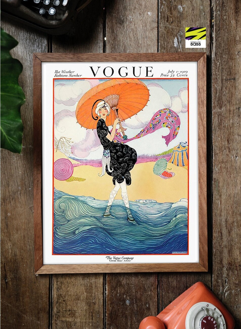 Vogue vintage de Vintage Advertising Collection en poster, tableau