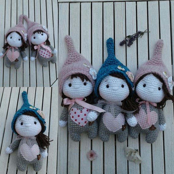 Wichtel Zwerg Puppe Kuscheltier Beschützer Geschenk Häkelanleitung Baby Kinder Pattern Crochet