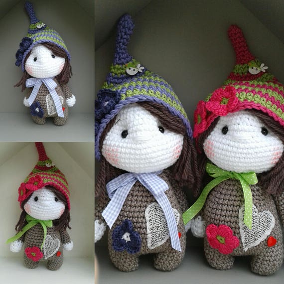 Wichtel Zwerg Puppe Kuscheltier Beschützer Geschenk Häkelanleitung Baby Kinder Pattern Crochet