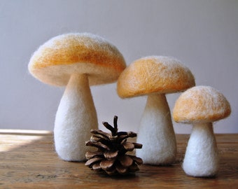 Made to order - Needle felted mushrooms