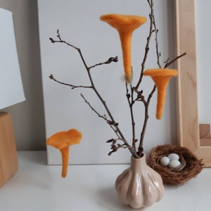 Chanterelle ornament - felt ornaments - Christmas ornaments -  woodland decor - gift for mother - food photography prop - felt food