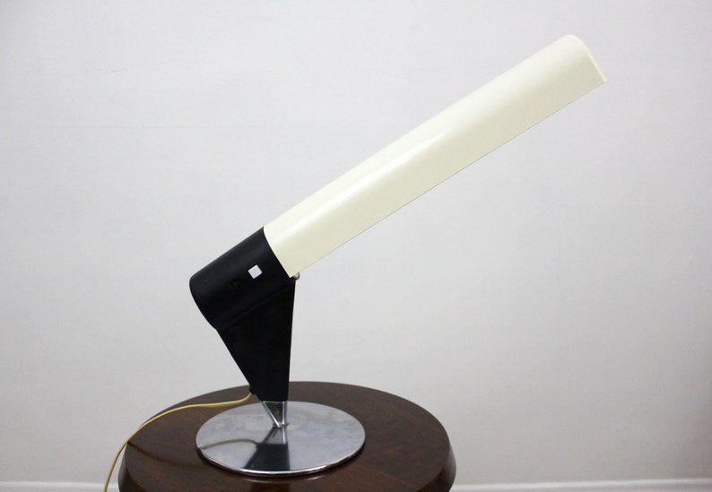 Vintage Panasonic Desk Lamp Space Age Mod Mid Century Chrome Etsy