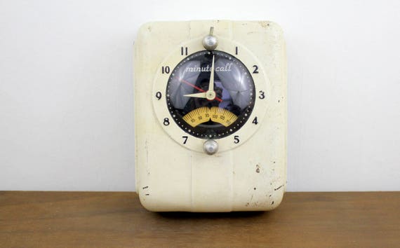 Vintage Art Deco Minute Call Kitchen Timer Wall Clock Buzzer Image 0
