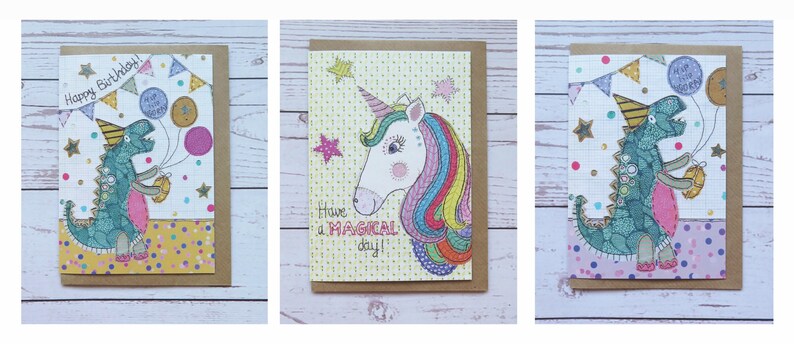 Have A Magical day, Unicorn Greeting Card, All Occasions Card, Print of Original Artwork image 5