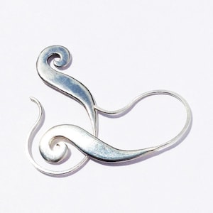 Silver Fern Earrings | Solid Sterling Silver Drops | Long Leaf Earrings
