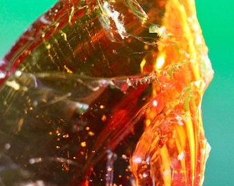 Very Rare Amber Andara Crystal Extra Large Specimen - 147 grams Golden Brown Andara Crystal -