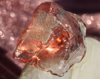 Ultra Rare Large 92 grams Pink and Gold Andara Crystal with Prima Matra Sand and Angel Aura - Unconditional Love - Self-esteem - Heart