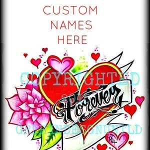 Custom Personalized Temporary Tattoos | Etsy