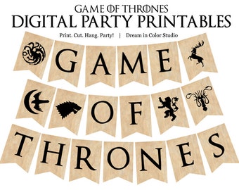 Juego de tronos digitales imprimibles fiesta: Cupcake Wrappers, Toppers ...