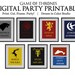 Game of Thrones Digital Party Printables: Cupcake Wrappers - Etsy
