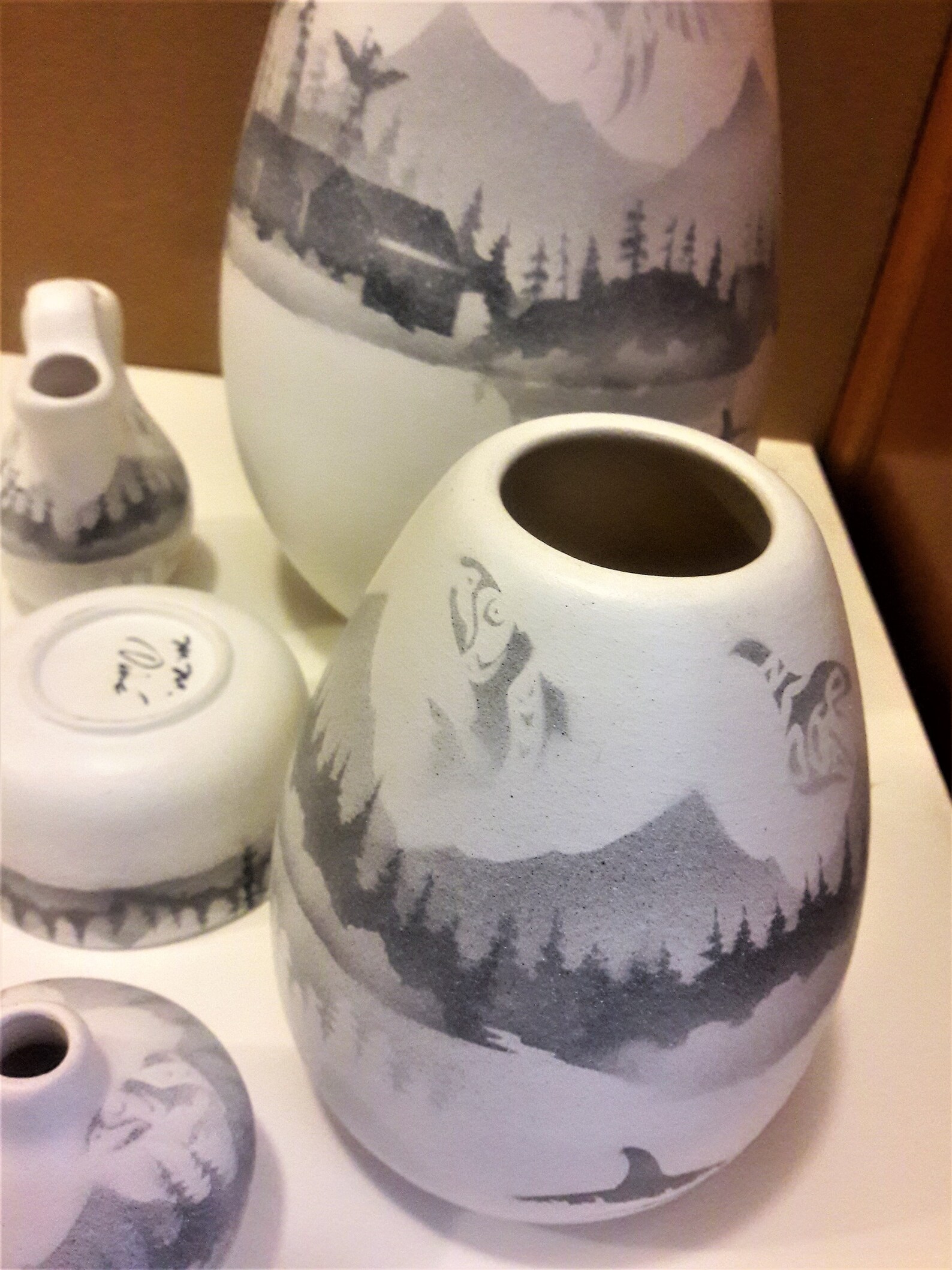 Set of 5 Cedar Mesa Pottery pieces 4 vases9 1/2 Etsy