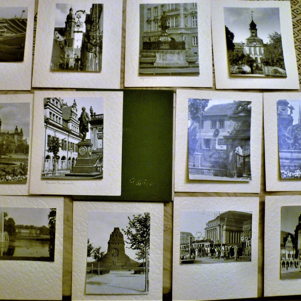 Leipzig Germany 1950's Genuine set of 12 photographs by Famous Elly Trepte, hand written titles, and paste on Fancy 17x19cm Archival paper
