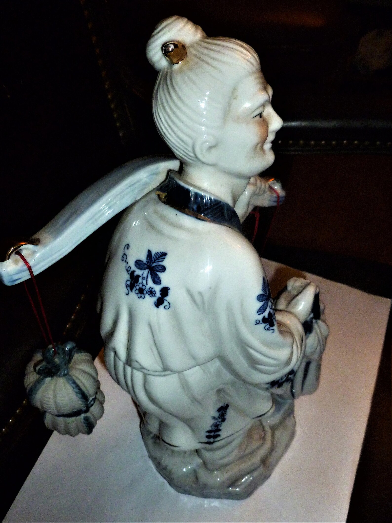 Vintage Chinese porcelain figurine of elderly woman carrying Etsy