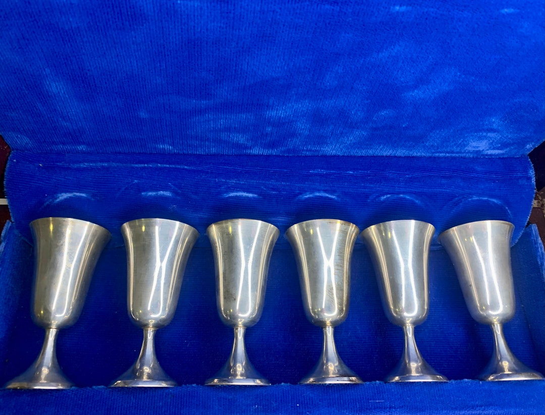 Antique Set of 6 Vodka/cordial Cups by Sterling Manchester Etsy